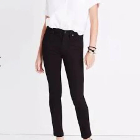 Black Madewell 9" High Rise Skinny Jeans Size 26 - Picture 1 of 5